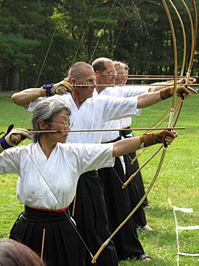 These Zen archers practice for self-mastery rather than to master the art of archery.